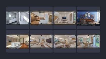 Eight real estate images in BeFunky's batch photo editor