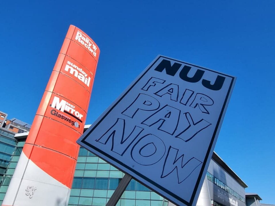 NUJ Reach picket line at Glasgow