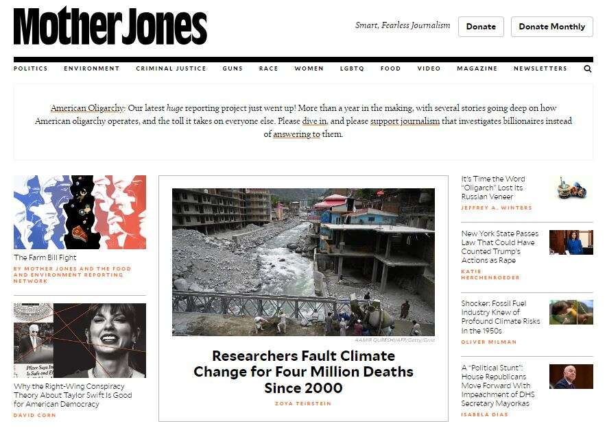 Mother Jones website