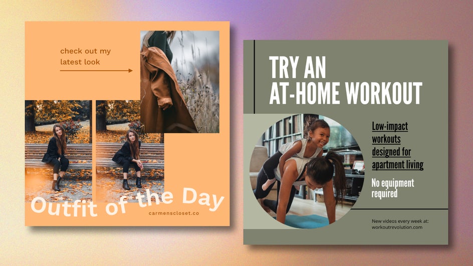 Content highlight post templates for Instagram