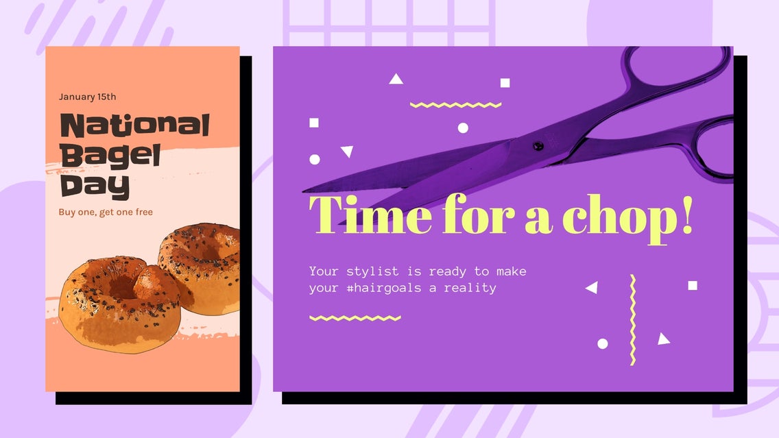 background remover for marketing materials featured image – purple background with a social media post and postcard