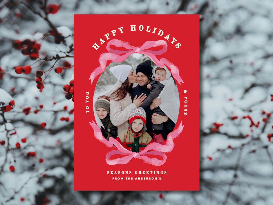 Before: Family photo holiday card.