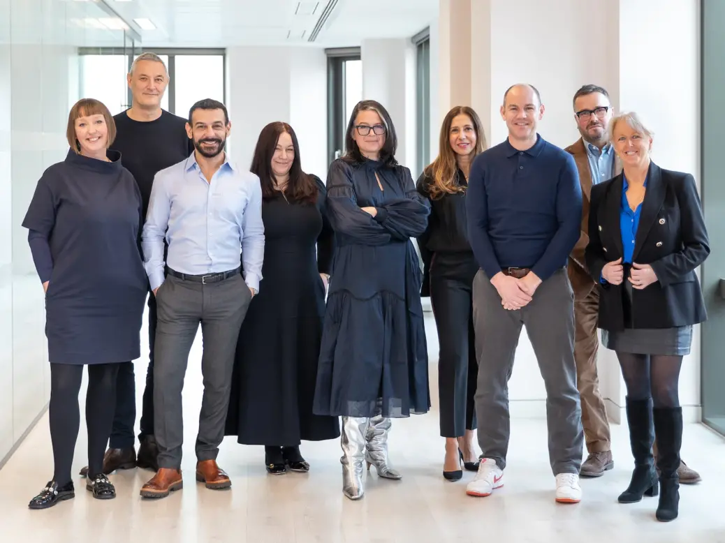 Pictured (left to right): Liz Moseley, David Robinson, Gianluca Ena, Elizabeth Minshaw, Katie Vanneck-Smith, Celine Gilg, Ben Chesters, Toby Wiseman and Sharon Douglas.